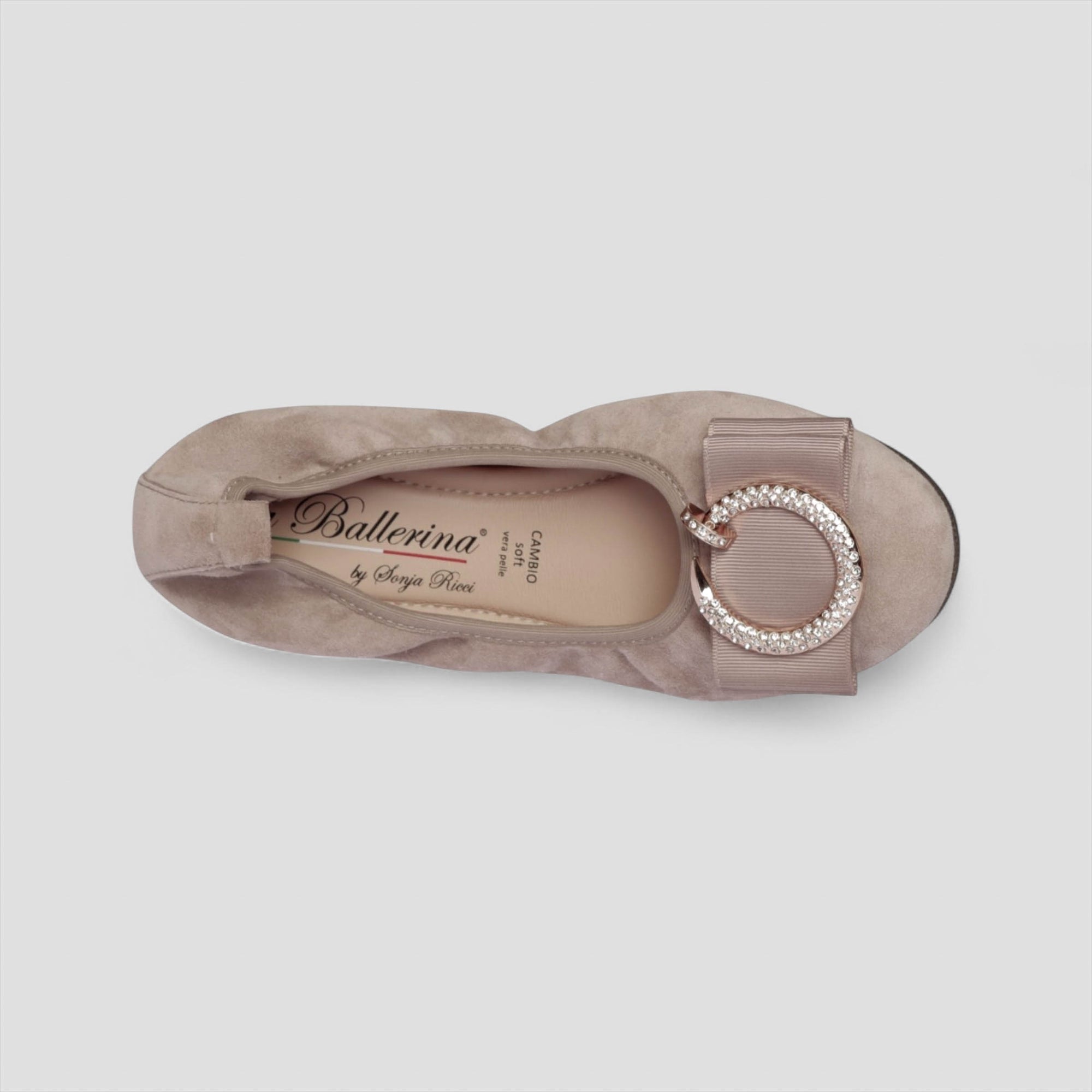 S21 💕 LA BALLERINA SIGNATURE CAMOSCIO TAUPE - La Ballerina