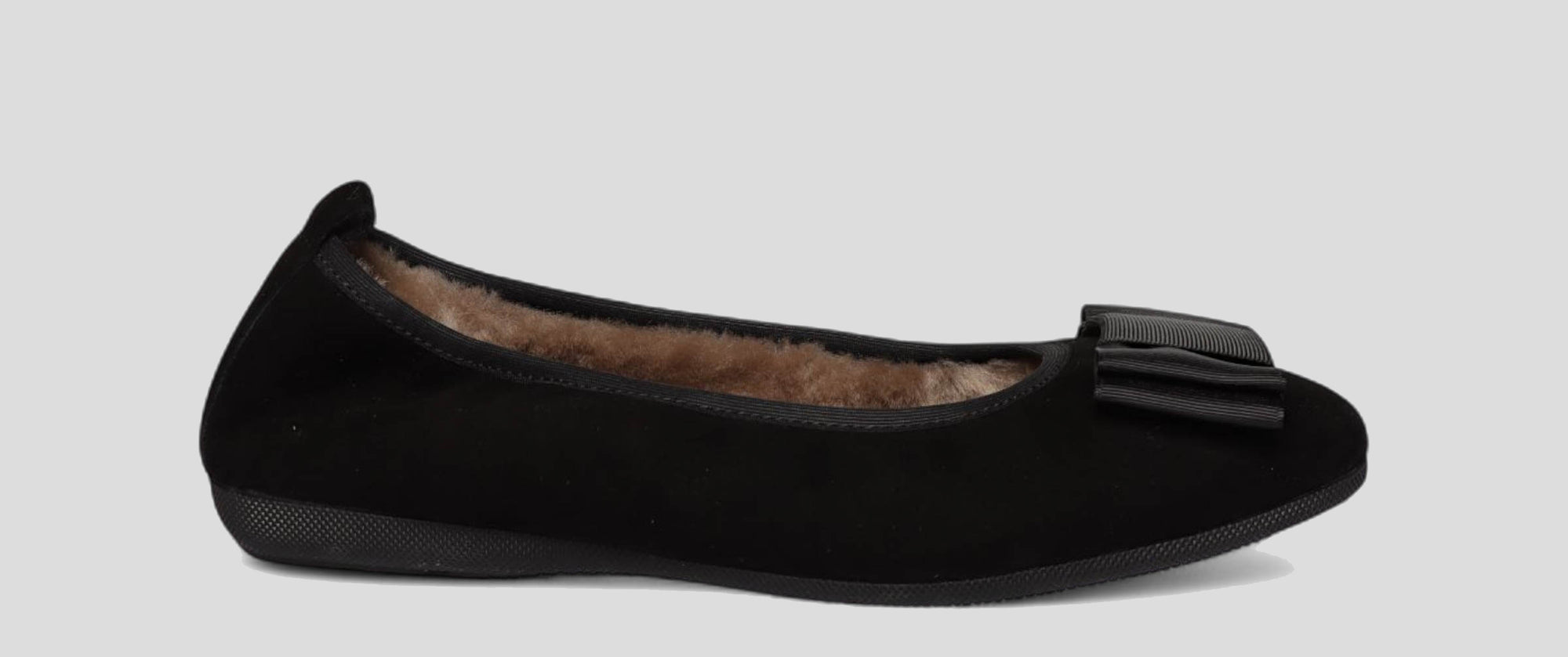 06W💕La Ballerina CAMBIO Warmgefüttert Veloursleder Schwarz