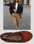 08W💕La Ballerina NO - CAMBIO Warmgefüttert Leopard Print - La Ballerina