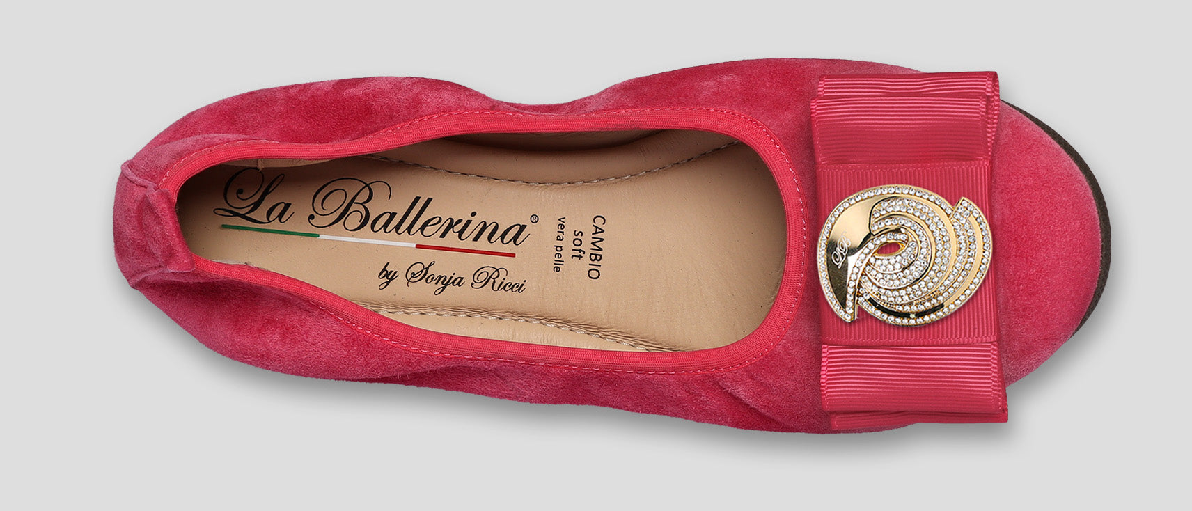 S61 💕LA BALLERINA CAMBIO FUXIA – ELEGANTE LEDER-BALLERINAS VON SONJA RICCI - La Ballerina