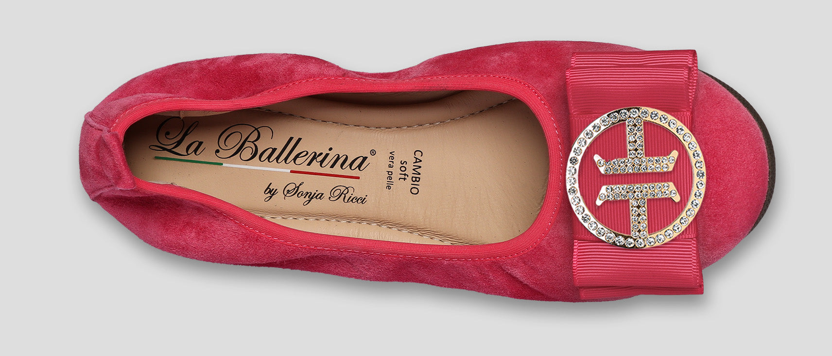 S61 💕LA BALLERINA CAMBIO FUXIA – ELEGANTE LEDER-BALLERINAS VON SONJA RICCI - La Ballerina
