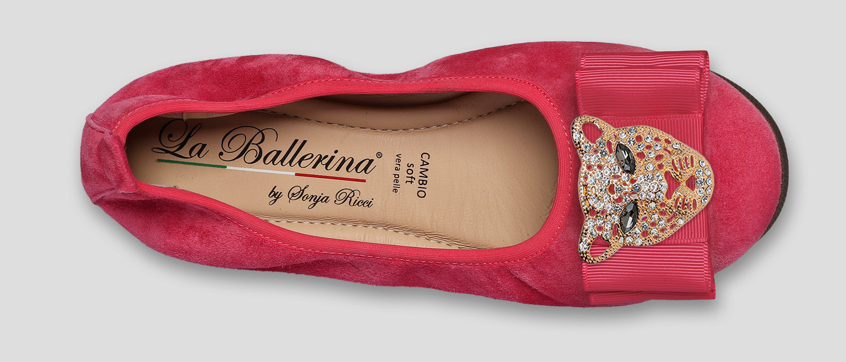 S61 💕LA BALLERINA CAMBIO FUXIA – ELEGANTE LEDER-BALLERINAS VON SONJA RICCI - La Ballerina