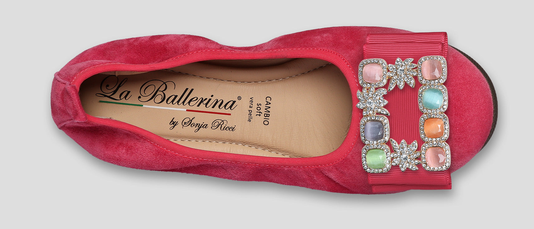 S61 💕LA BALLERINA CAMBIO FUXIA – ELEGANTE LEDER-BALLERINAS VON SONJA RICCI - La Ballerina
