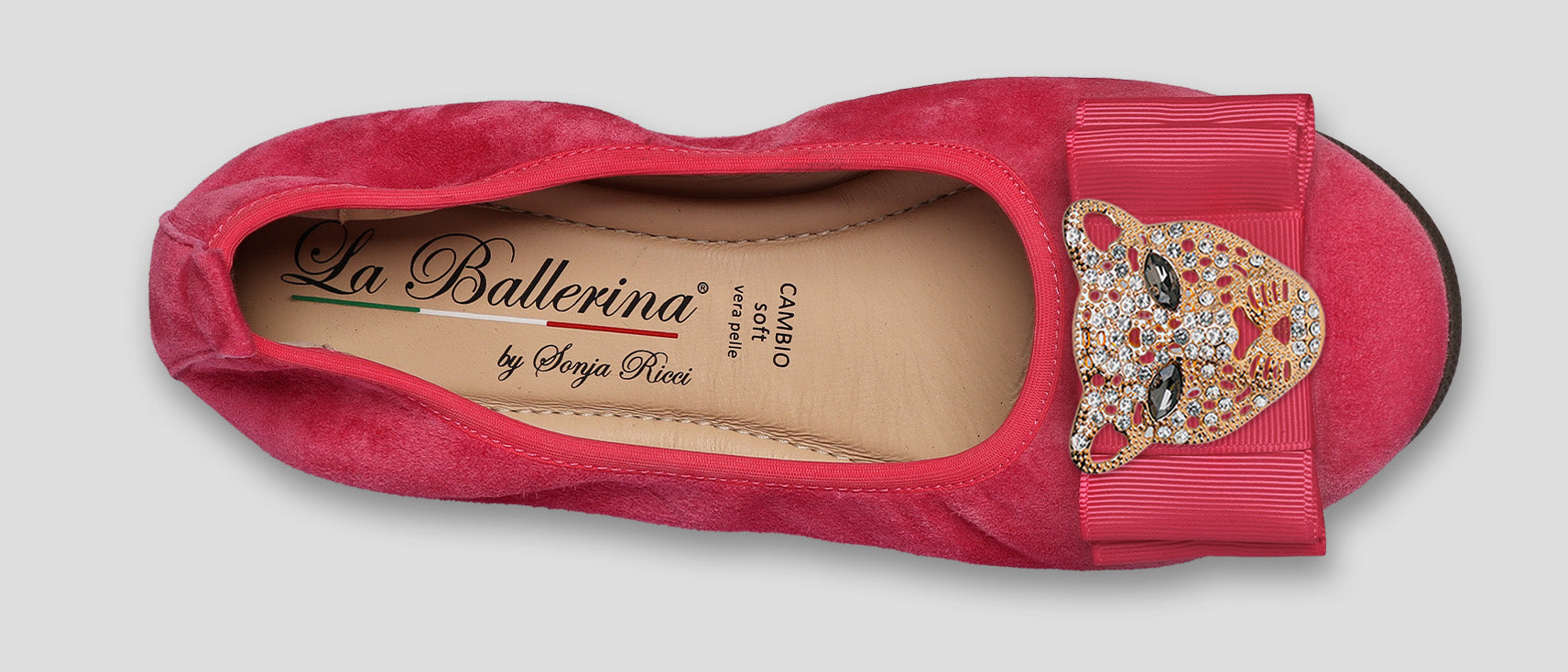 S61 💕LA BALLERINA CAMBIO FUXIA – ELEGANTE LEDER-BALLERINAS VON SONJA RICCI - La Ballerina