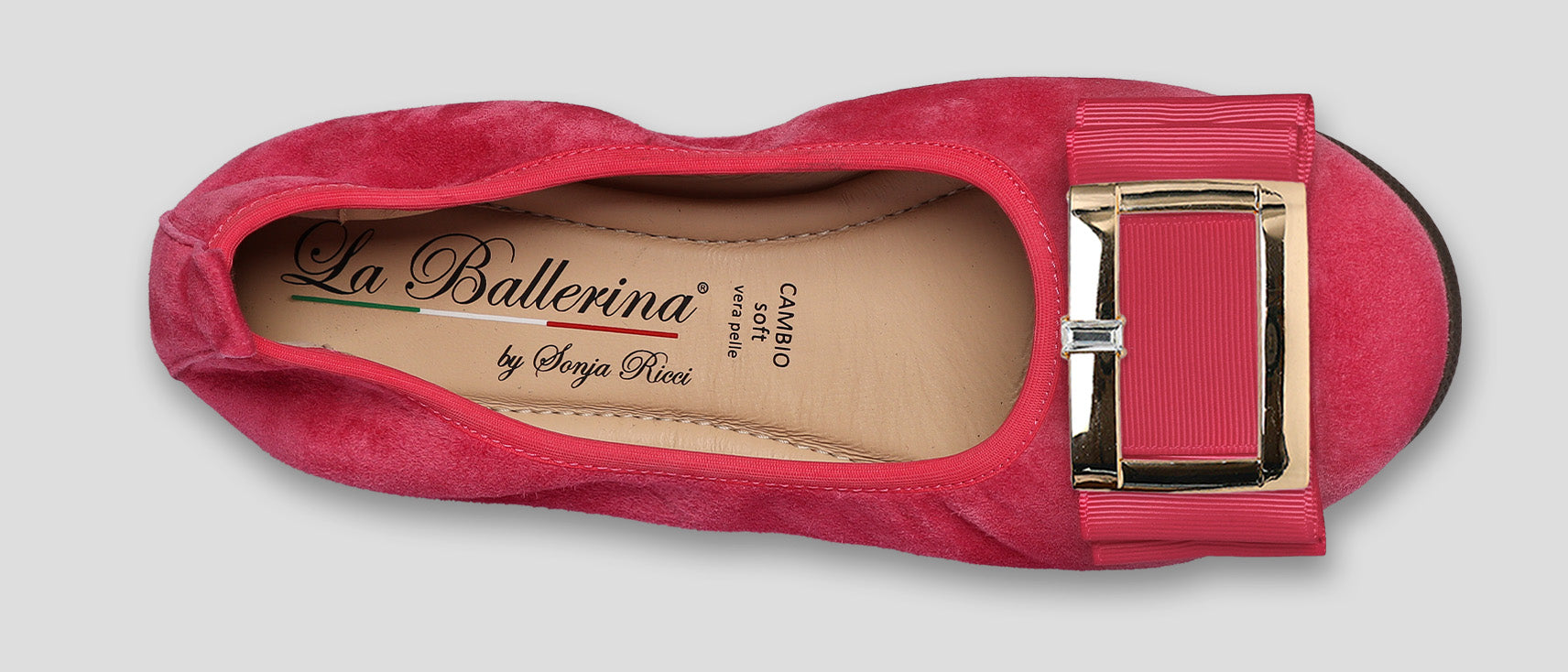 S61 💕LA BALLERINA CAMBIO FUXIA – ELEGANTE LEDER-BALLERINAS VON SONJA RICCI - La Ballerina