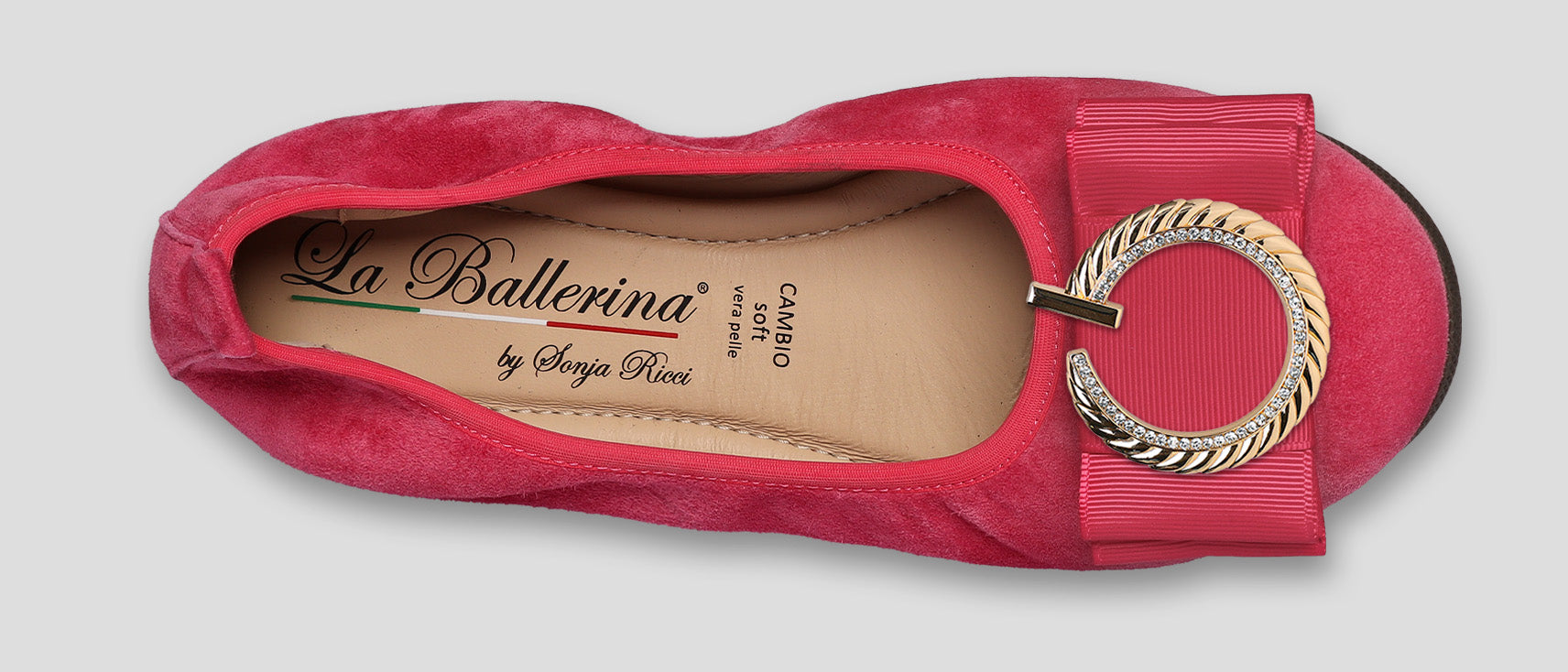 S61 💕LA BALLERINA CAMBIO FUXIA – ELEGANTE LEDER-BALLERINAS VON SONJA RICCI - La Ballerina