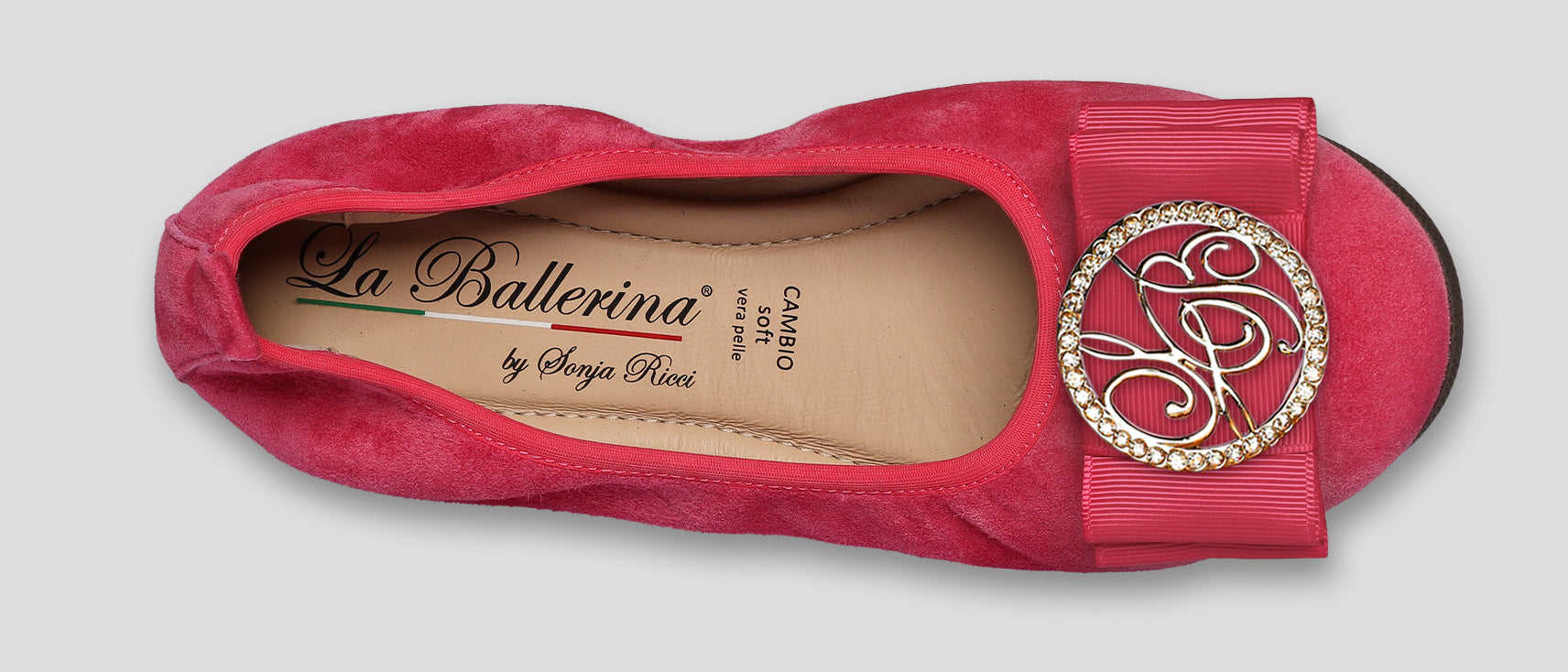 S61 💕LA BALLERINA CAMBIO FUXIA – ELEGANTE LEDER-BALLERINAS VON SONJA RICCI - La Ballerina