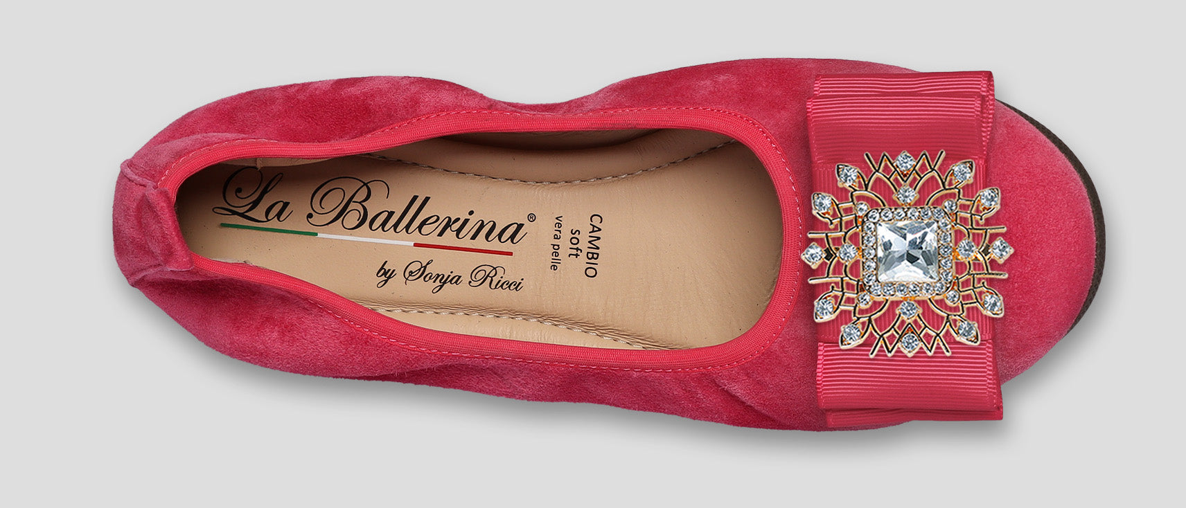 S61 💕LA BALLERINA CAMBIO FUXIA – ELEGANTE LEDER-BALLERINAS VON SONJA RICCI - La Ballerina