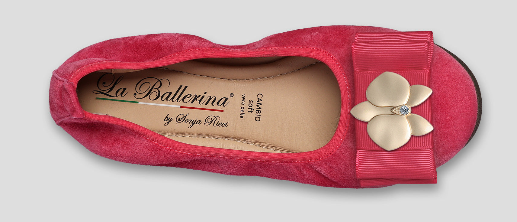 S61 💕LA BALLERINA CAMBIO FUXIA – ELEGANTE LEDER-BALLERINAS VON SONJA RICCI - La Ballerina