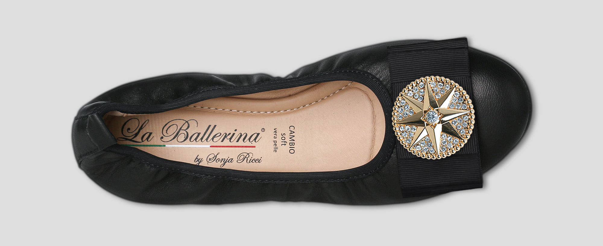 S10 💕 LA BALLERINA CAMBIO BALLERINAS GLATTLEDER SCHWARZ - La Ballerina
