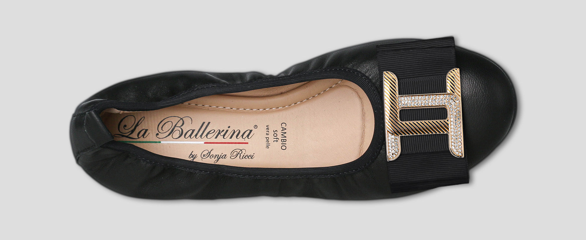S10 💕 LA BALLERINA CAMBIO BALLERINAS GLATTLEDER SCHWARZ - La Ballerina