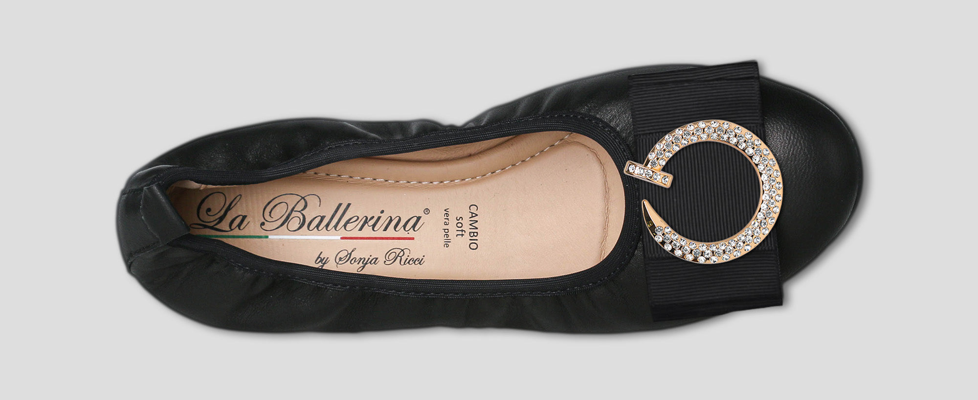 S10 💕 LA BALLERINA CAMBIO BALLERINAS GLATTLEDER SCHWARZ - La Ballerina