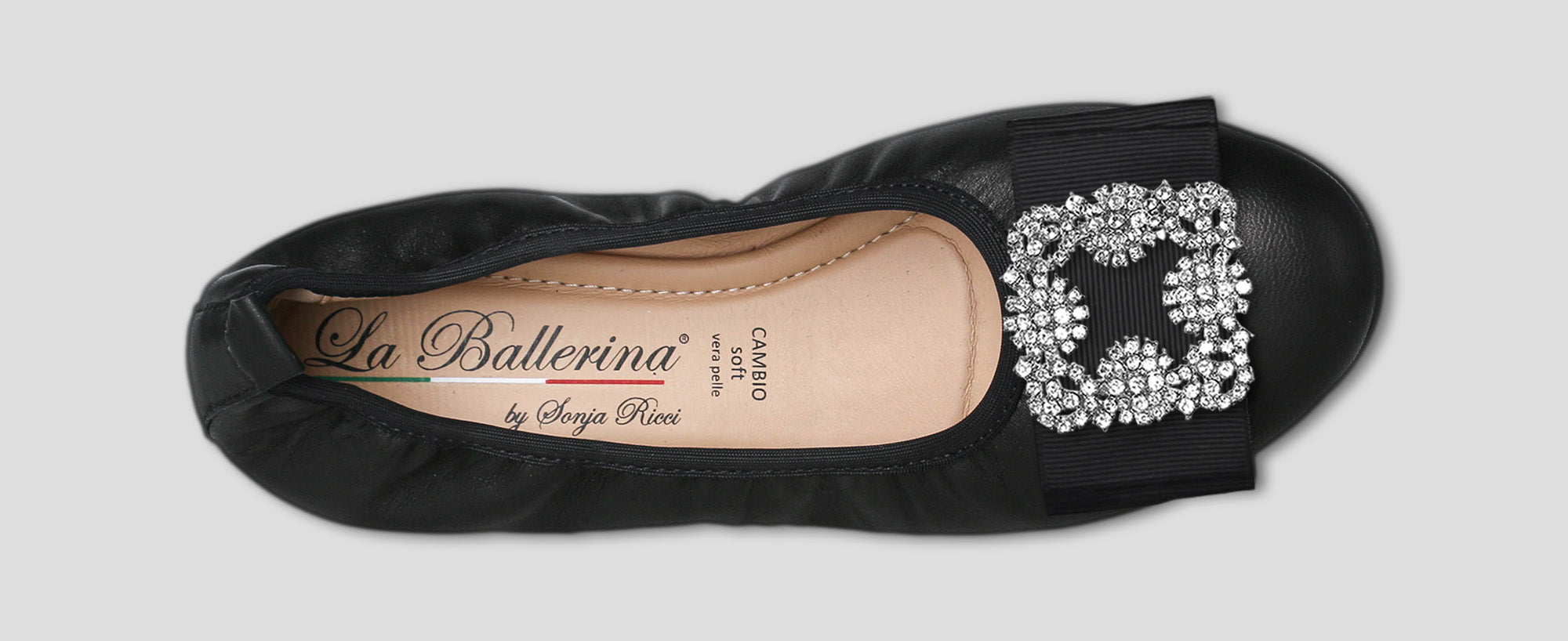 S10 💕 LA BALLERINA CAMBIO BALLERINAS GLATTLEDER SCHWARZ - La Ballerina