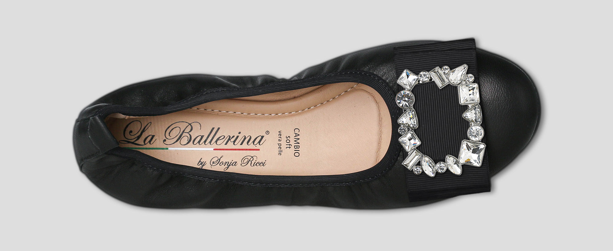 S10 💕 LA BALLERINA CAMBIO BALLERINAS GLATTLEDER SCHWARZ - La Ballerina