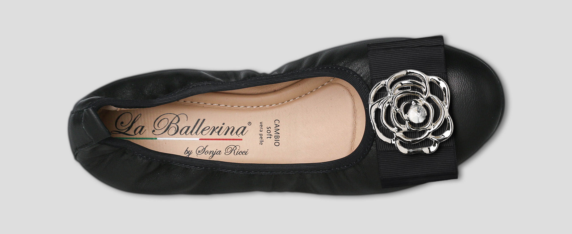 S10 💕 LA BALLERINA CAMBIO BALLERINAS GLATTLEDER SCHWARZ - La Ballerina