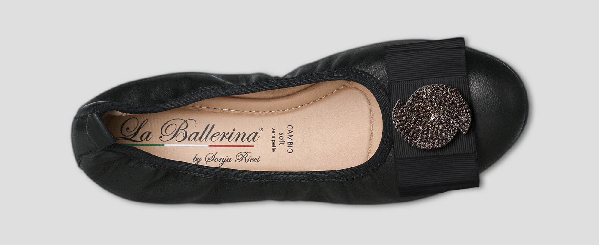 S10 💕 LA BALLERINA CAMBIO BALLERINAS GLATTLEDER SCHWARZ