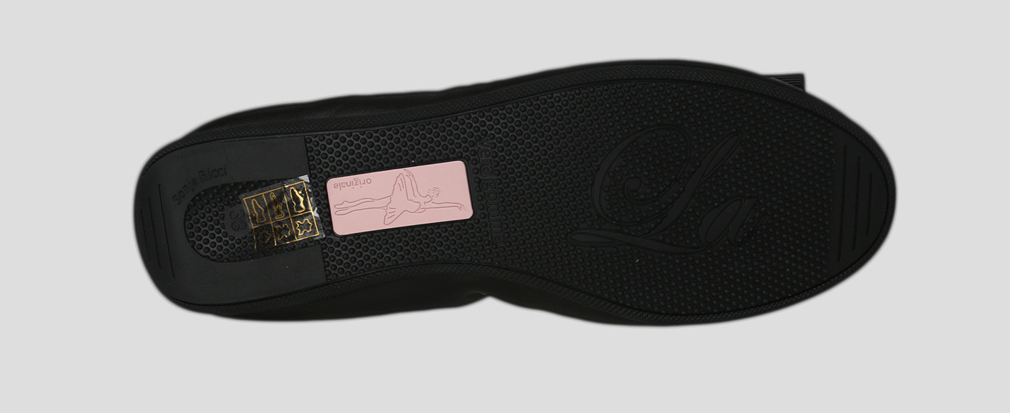 S10 💕 LA BALLERINA CAMBIO BALLERINAS GLATTLEDER SCHWARZ
