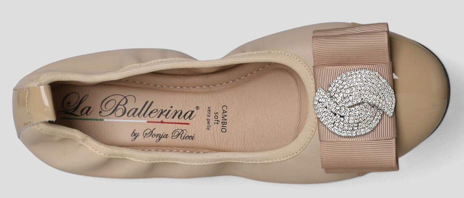 S78 💕LA BALLERINA CAMBIO LEDER BALLERINAS BEIGE - La Ballerina