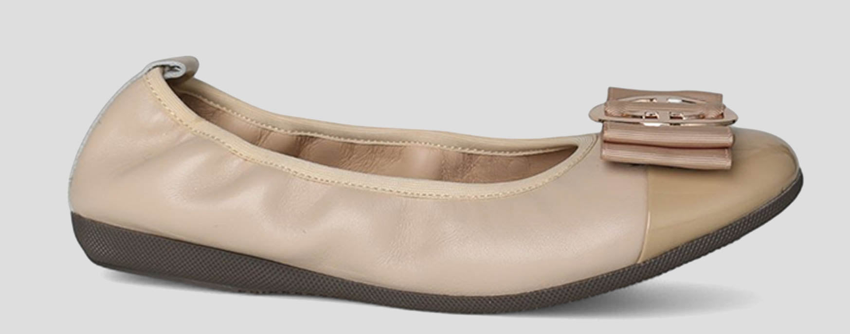 S78 💕LA BALLERINA CAMBIO LEDER BALLERINAS BEIGE - La Ballerina