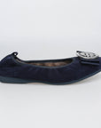 La Ballerina CAMBIO Nicola silber Warmgefüttert | Veloursleder | blau - La Ballerina