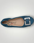 LA BALLERINA CAMBIO SOFT 5 | VELOURSLEDER | PETROL - La Ballerina