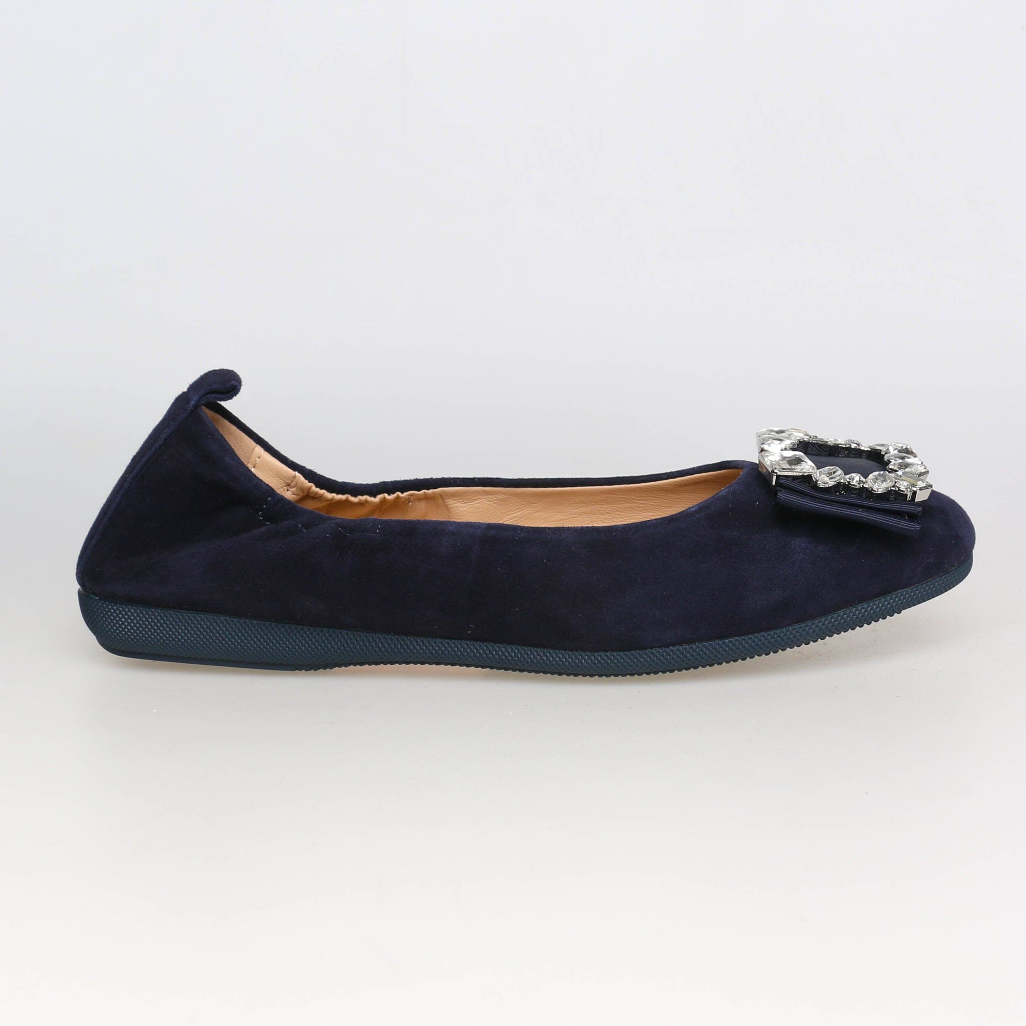 LA BALLERINA CAMBIO SOFT | VELOURSLEDER | BLU PETRA ARG. LINDA ARGENTO - La Ballerina
