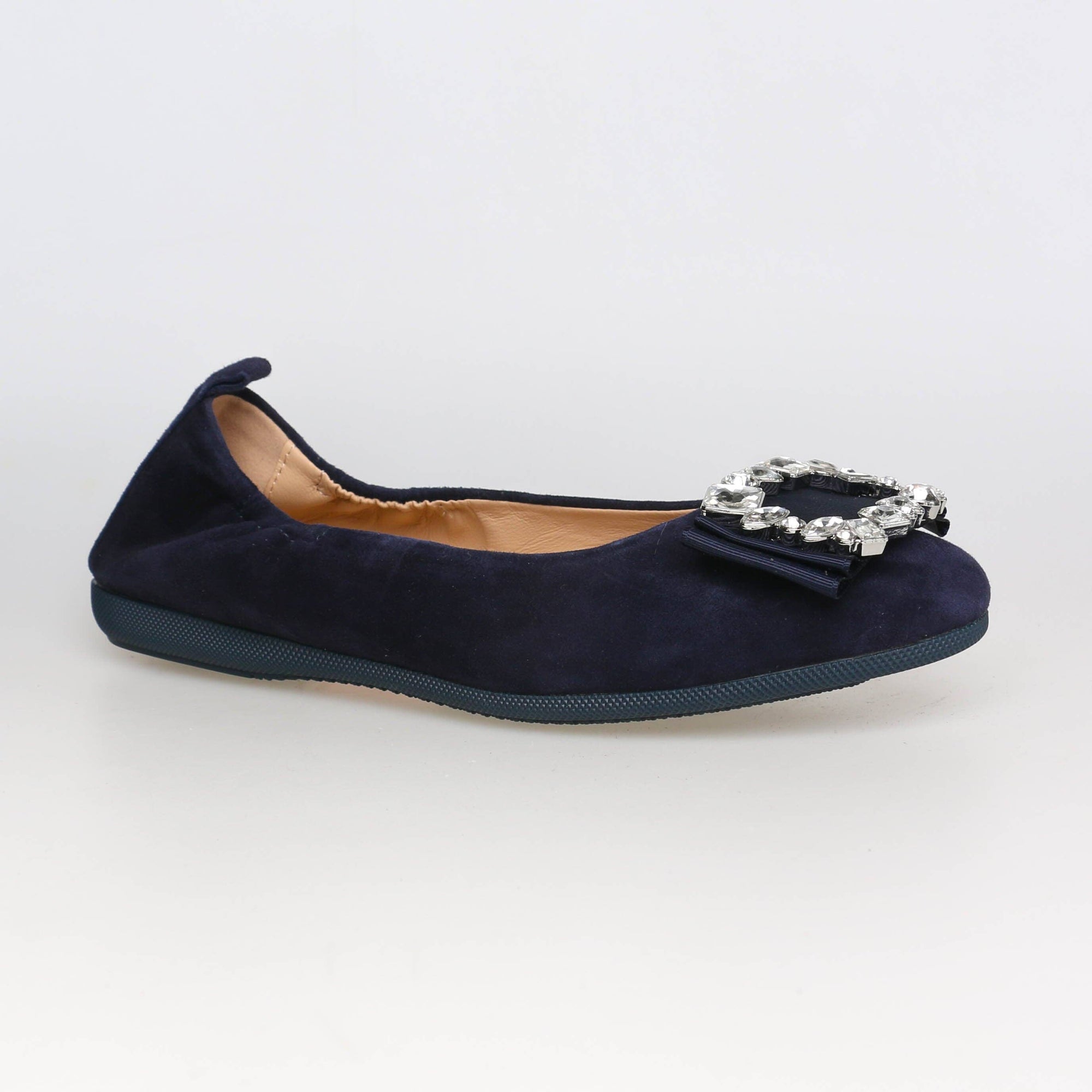 LA BALLERINA CAMBIO SOFT | VELOURSLEDER | BLU PETRA ARG. LINDA ARGENTO - La Ballerina