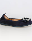 LA BALLERINA CAMBIO SOFT | VELOURSLEDER | BLU PETRA ARG. LINDA ARGENTO - La Ballerina