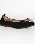 LA BALLERINA CAMBIO SOFT | VELOURSLEDER | SCHWARZ ETOILE ARGENTO & LINDA ORO - La Ballerina