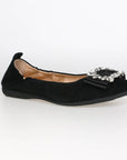 LA BALLERINA CAMBIO SOFT | VELOURSLEDER | SCHWARZ PETRA SILBER & LINDA ORO - La Ballerina