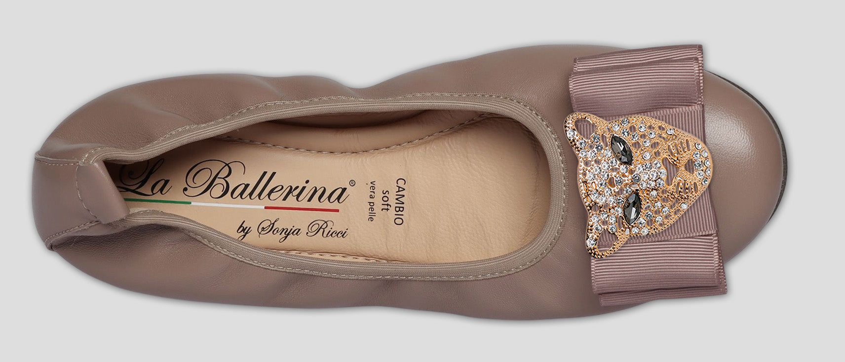 S55 💕 LA BALLERINA TOPFARBE LEDER-BALLERINAS MIT AUSTAUSCHBARER SCHNALLE - La Ballerina