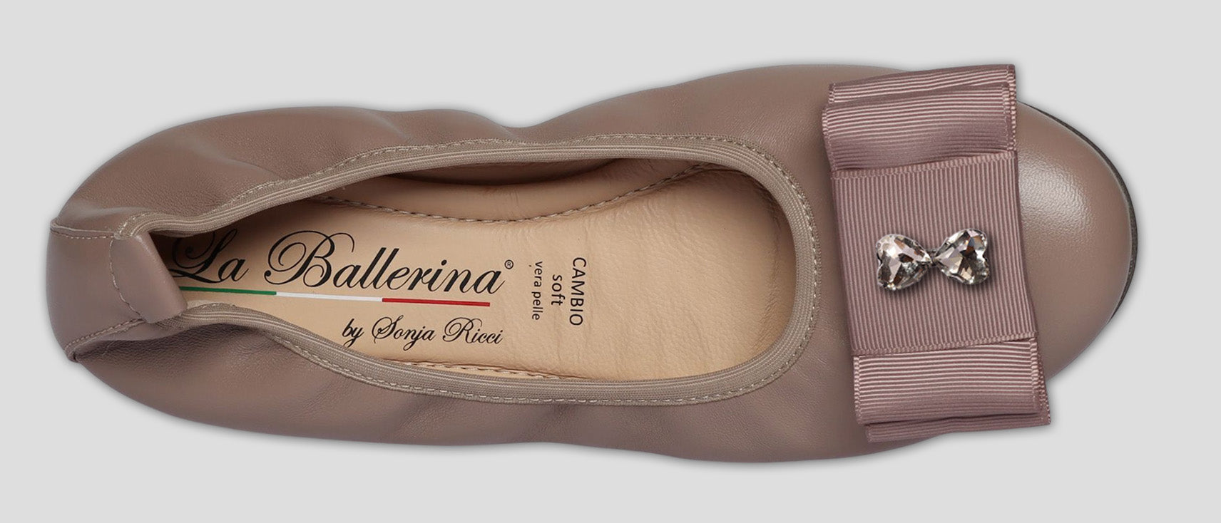 S55 💕 LA BALLERINA TOPFARBE LEDER-BALLERINAS MIT AUSTAUSCHBARER SCHNALLE - La Ballerina