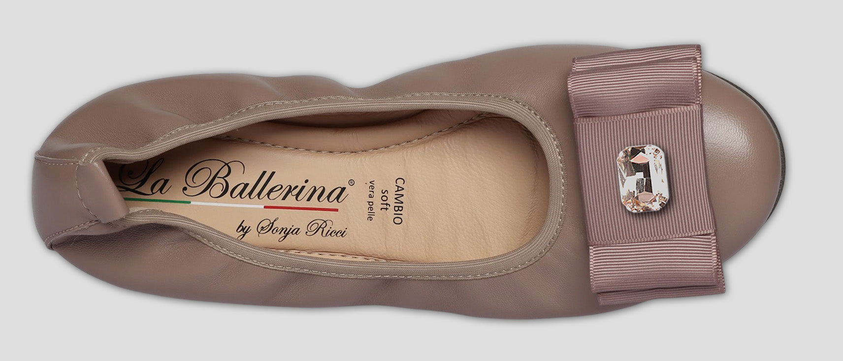 S55 💕 LA BALLERINA TOPFARBE LEDER-BALLERINAS MIT AUSTAUSCHBARER SCHNALLE - La Ballerina