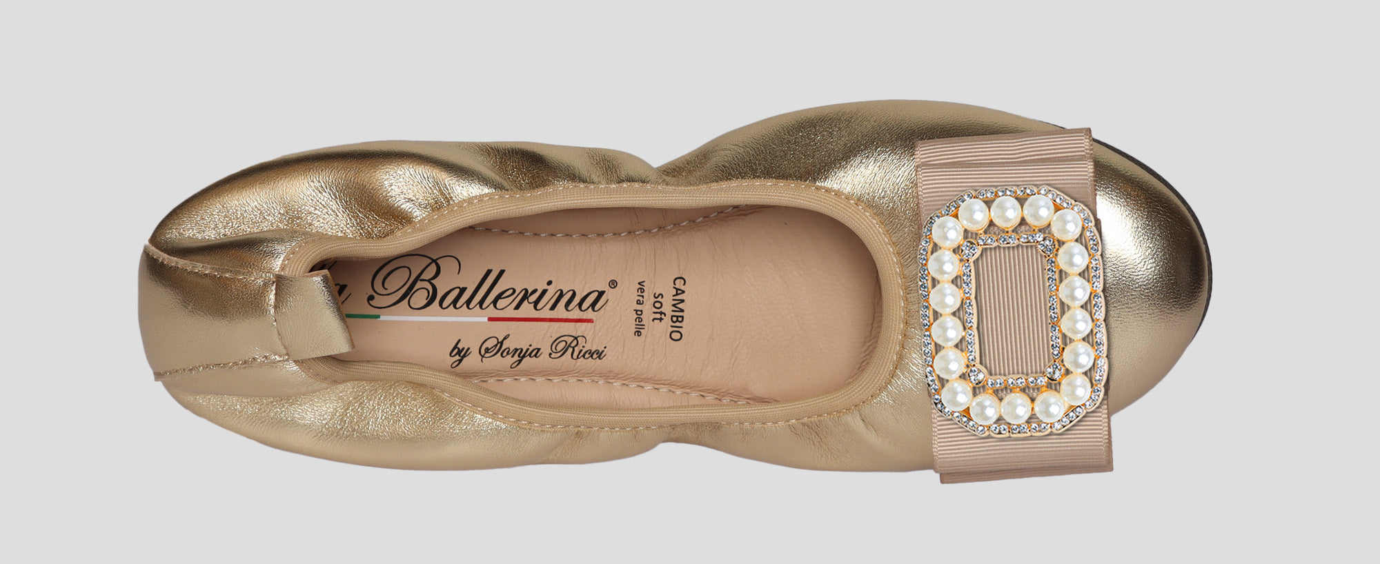 S34 💕 LA BALLERINA CAMBIO METALLIC LEDER GOLD - La Ballerina