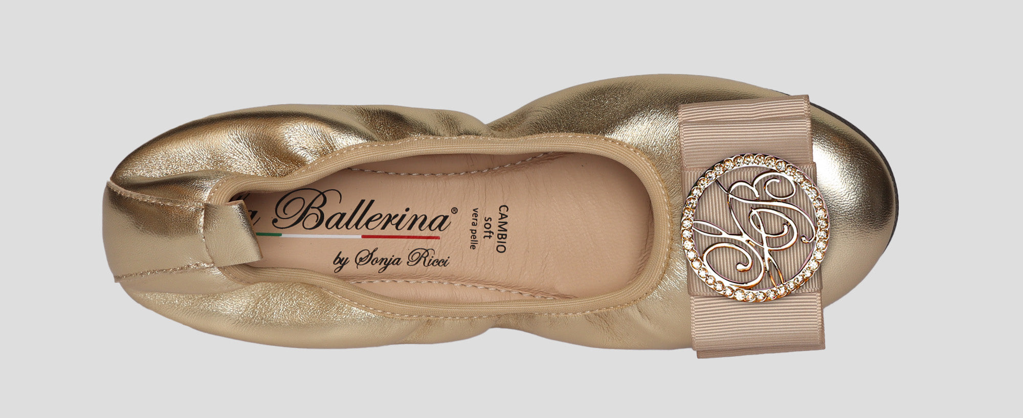 S34 💕 LA BALLERINA CAMBIO METALLIC LEDER GOLD - La Ballerina