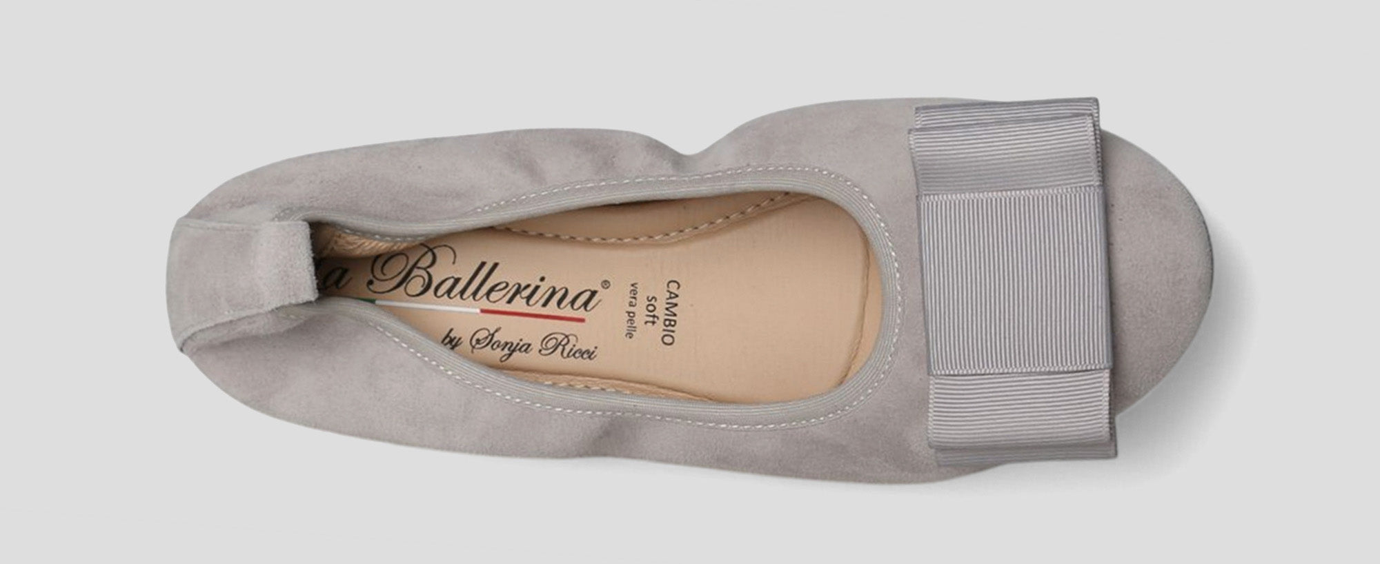 S60 💕LA BALLERINA CAMBIO VELOURSLEDER GRAU - La Ballerina