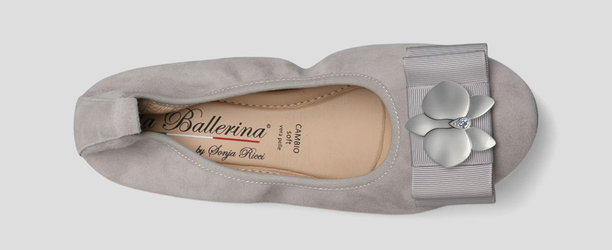 S60 💕LA BALLERINA CAMBIO VELOURSLEDER GRAU - La Ballerina