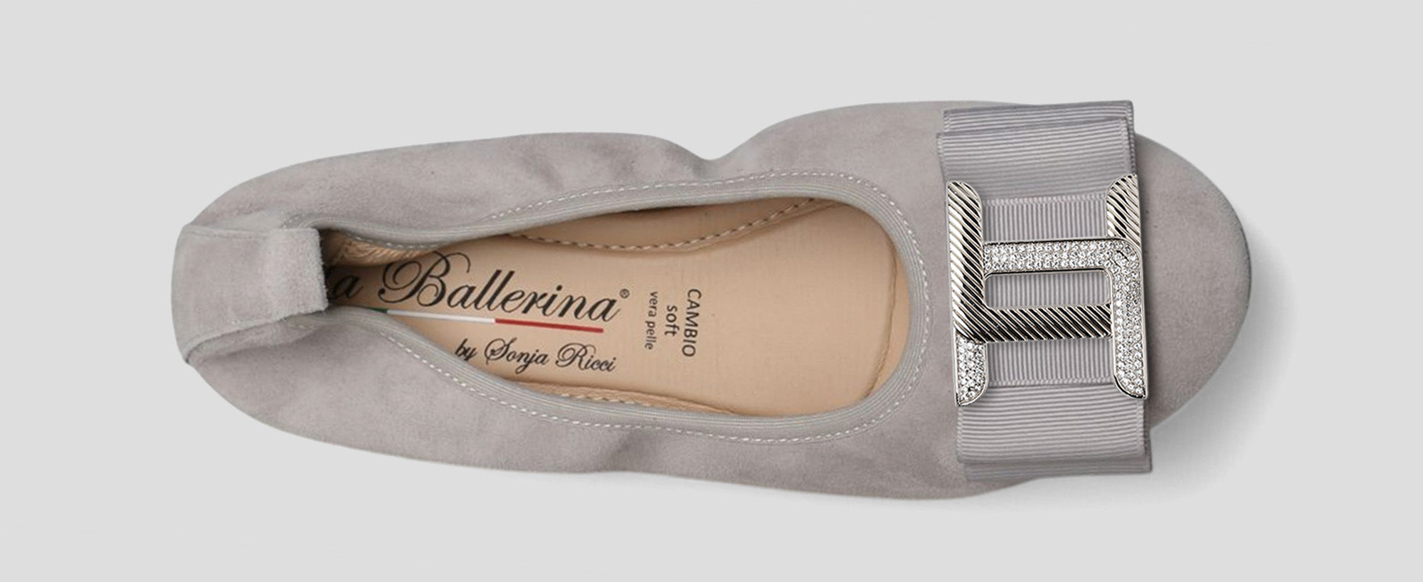 S60 💕LA BALLERINA CAMBIO VELOURSLEDER GRAU - La Ballerina