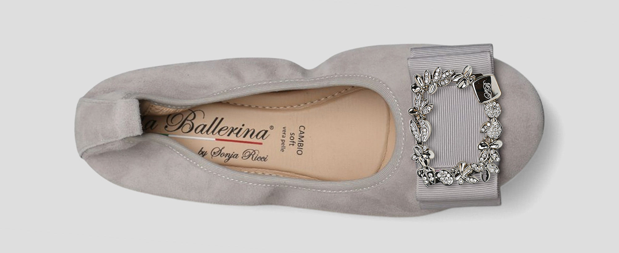 S60 💕LA BALLERINA CAMBIO VELOURSLEDER GRAU - La Ballerina