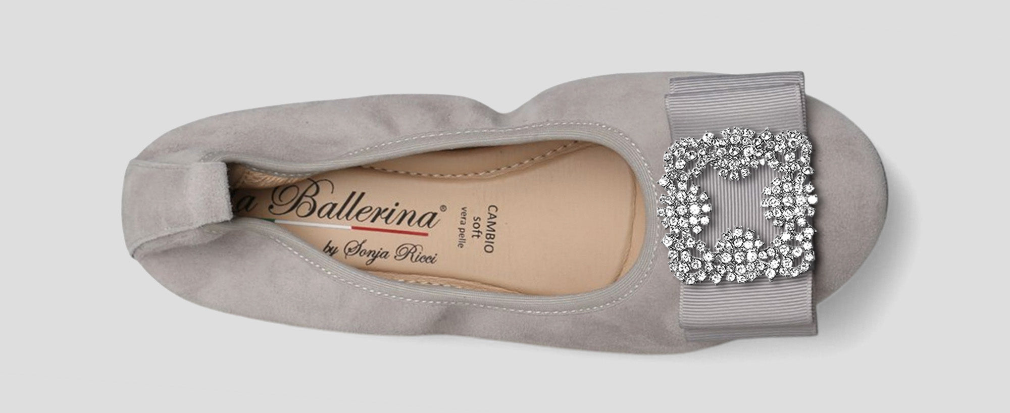 S60 💕LA BALLERINA CAMBIO VELOURSLEDER GRAU - La Ballerina