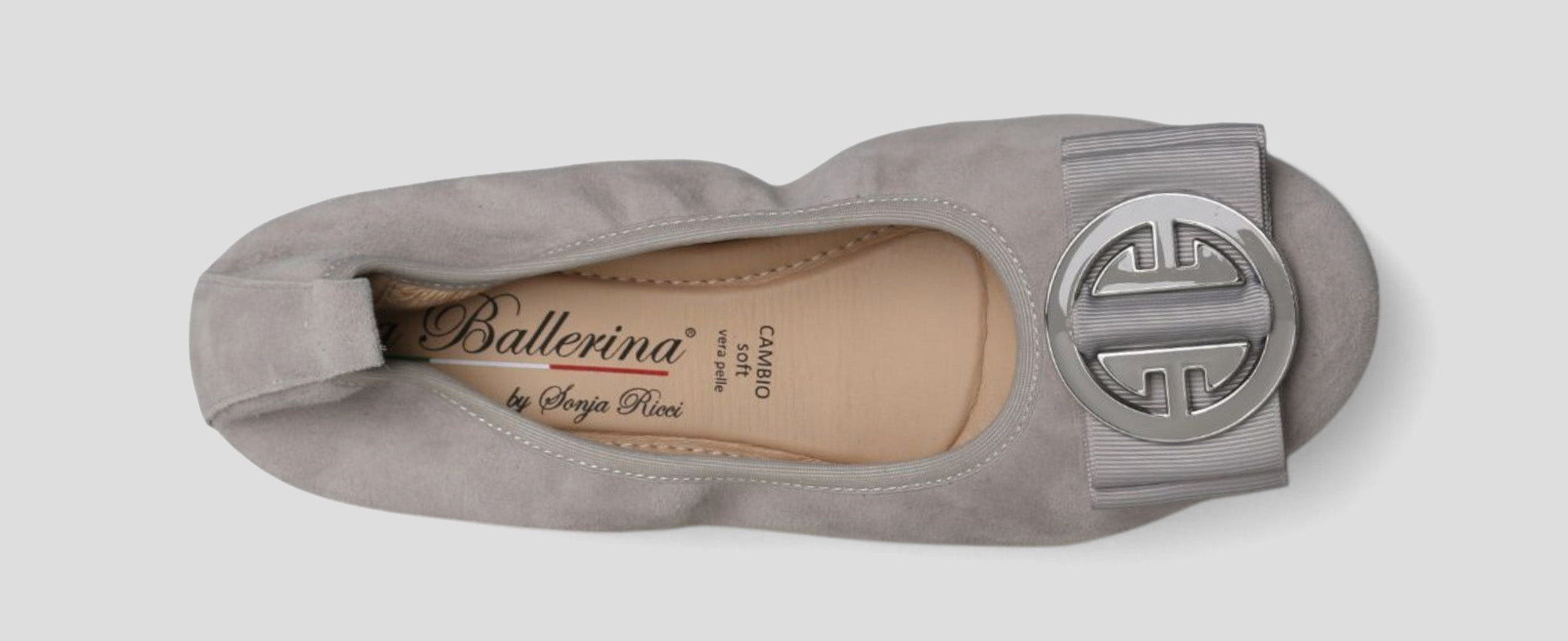 S60 💕LA BALLERINA CAMBIO VELOURSLEDER GRAU - La Ballerina