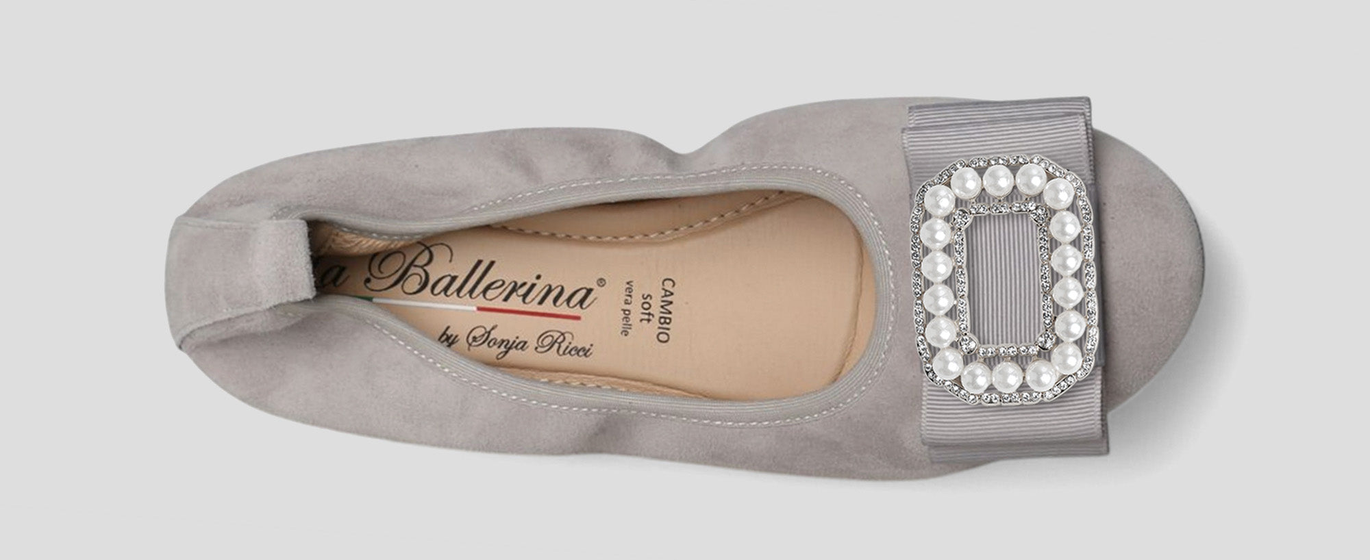 S60 💕LA BALLERINA CAMBIO VELOURSLEDER GRAU - La Ballerina