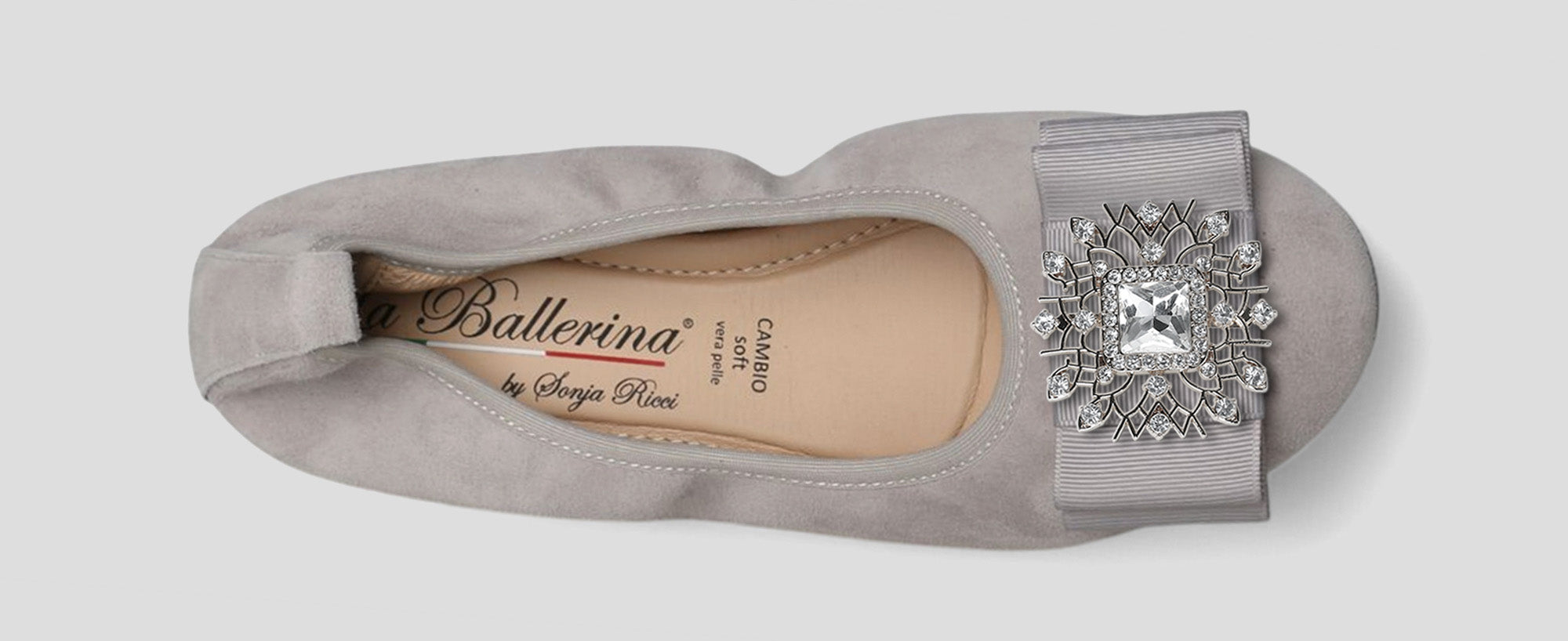 S60 💕LA BALLERINA CAMBIO VELOURSLEDER GRAU - La Ballerina