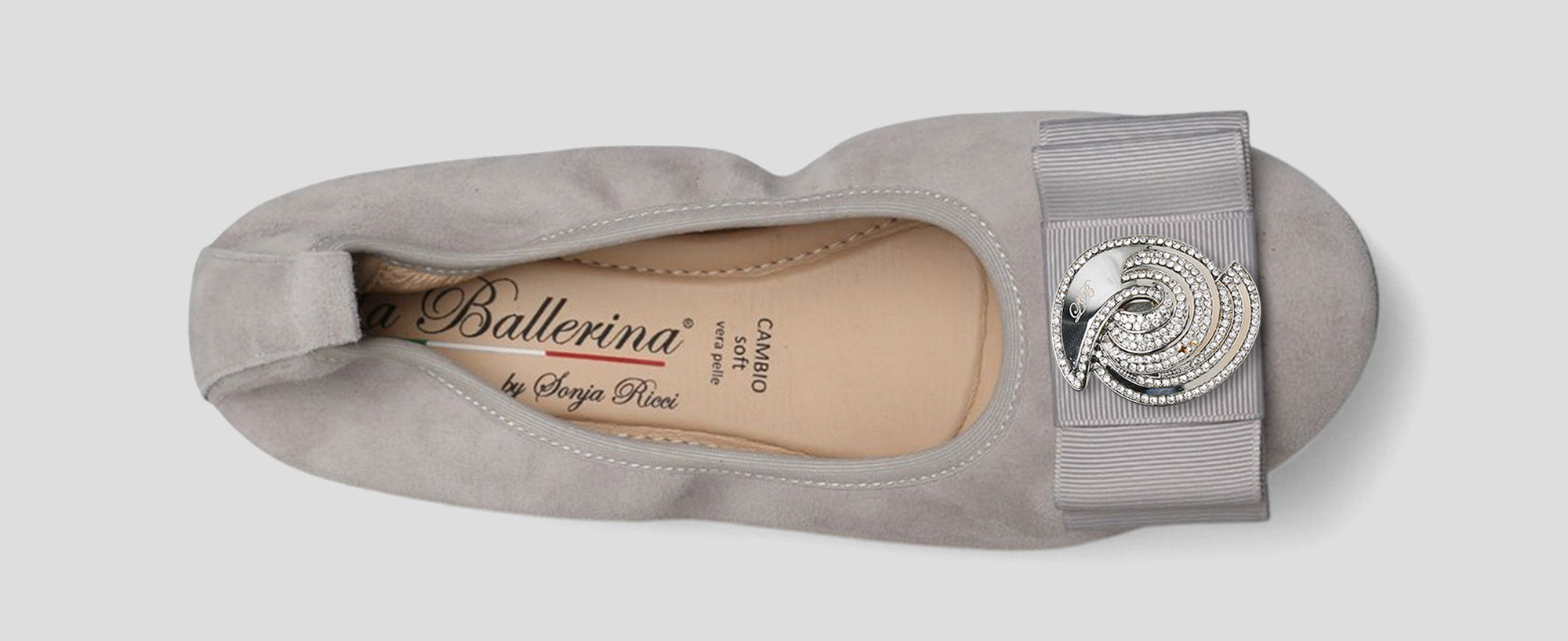 S60 💕LA BALLERINA CAMBIO VELOURSLEDER GRAU - La Ballerina
