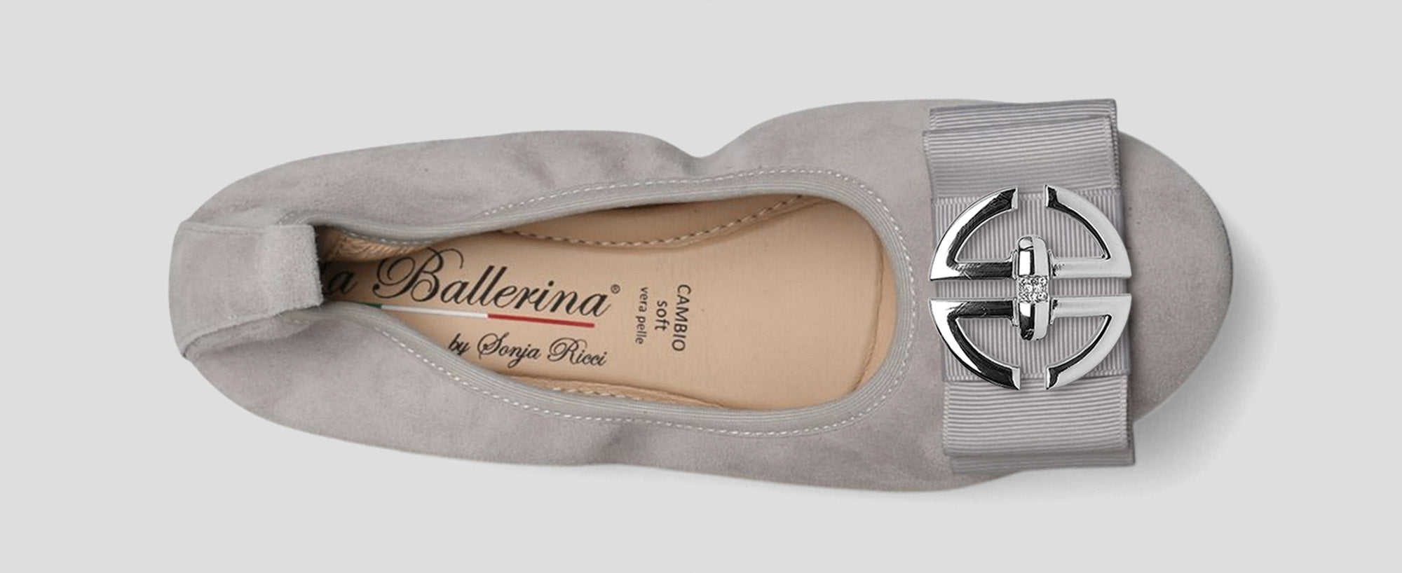 S60 💕LA BALLERINA CAMBIO VELOURSLEDER GRAU - La Ballerina