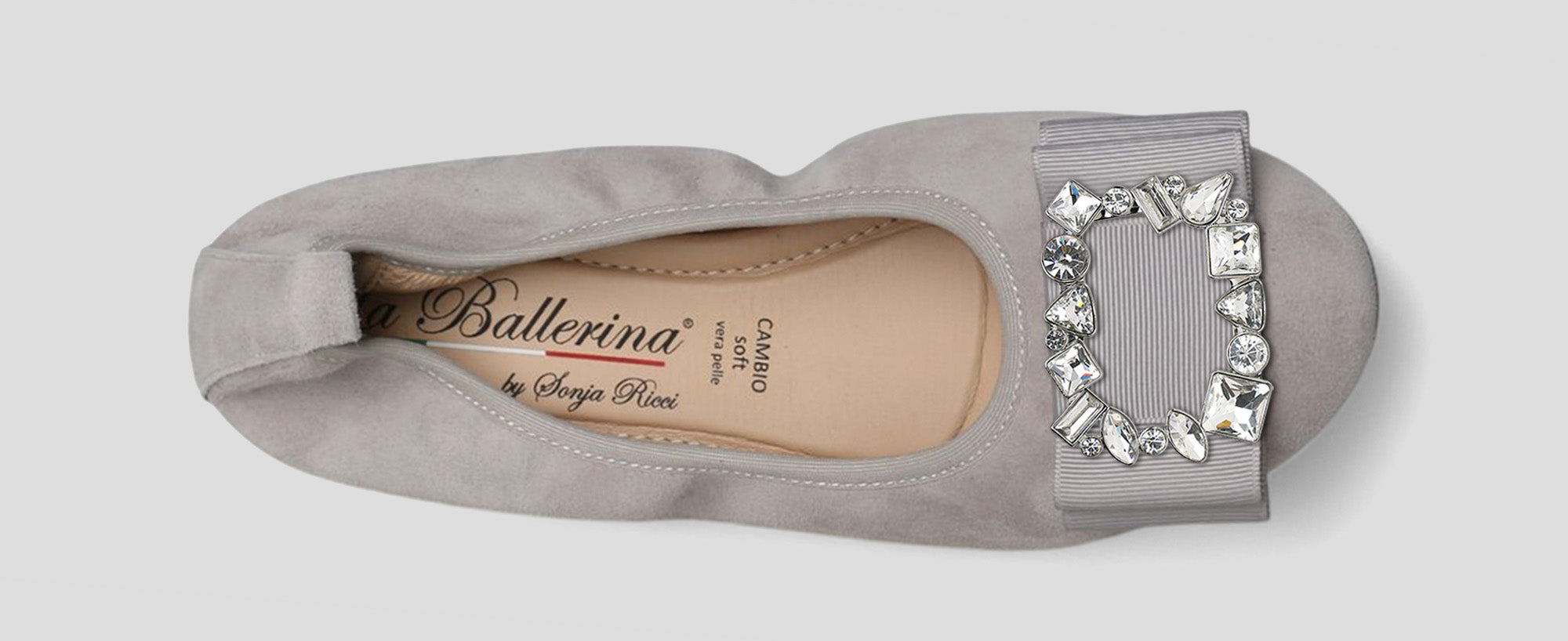 S60 💕LA BALLERINA CAMBIO VELOURSLEDER GRAU - La Ballerina