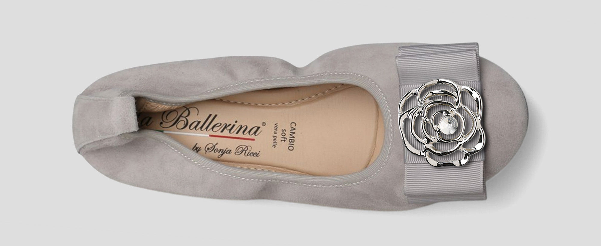 S60 💕LA BALLERINA CAMBIO VELOURSLEDER GRAU - La Ballerina