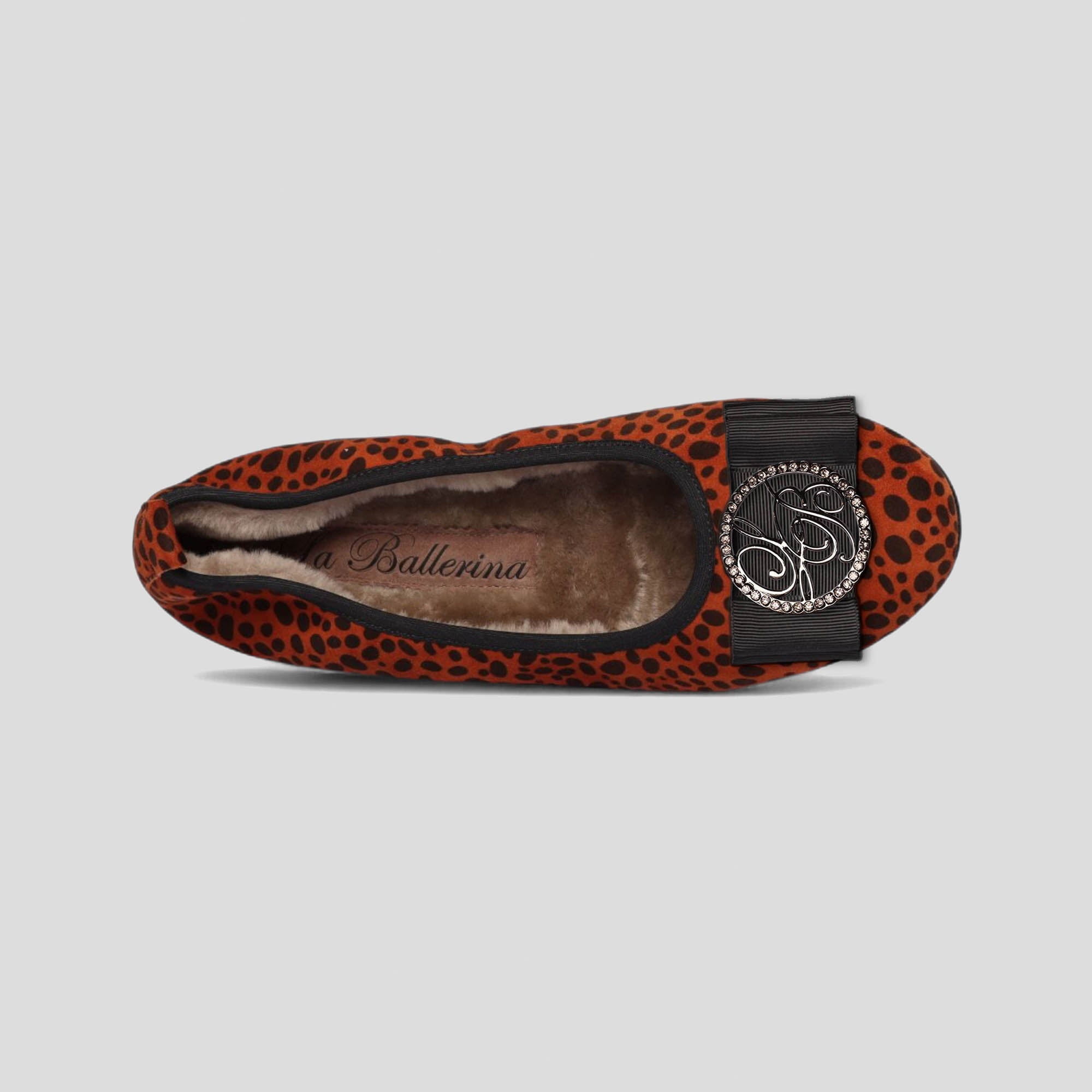 08W💕La Ballerina NO - CAMBIO Warmgefüttert Leopard Print - La Ballerina