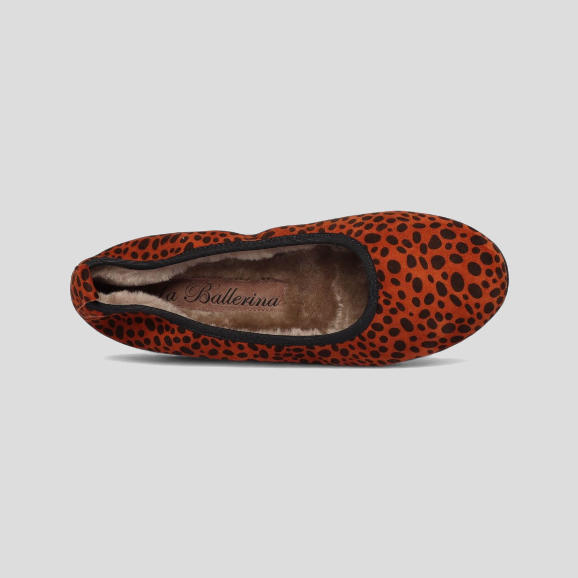 08W💕La Ballerina NO - CAMBIO Warmgefüttert Leopard Print - La Ballerina