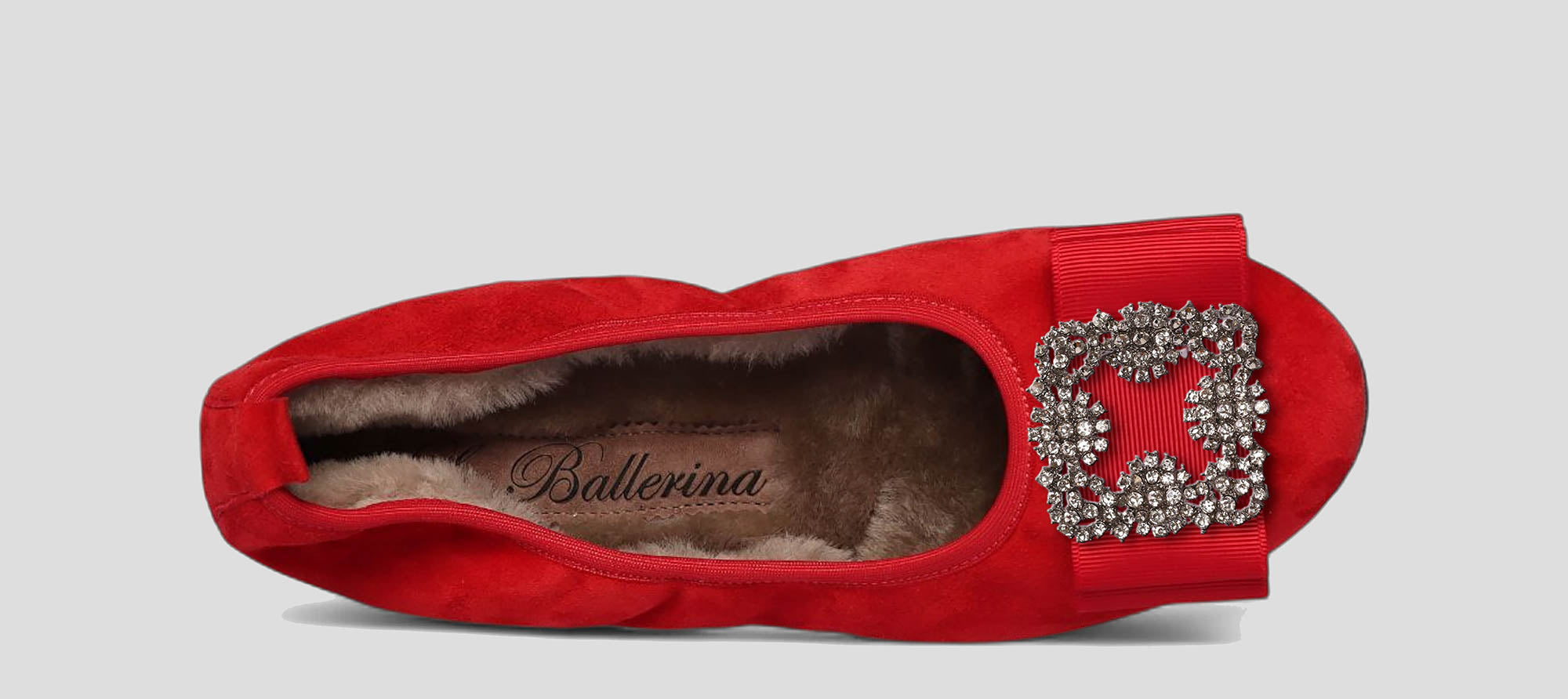 04W💕La Ballerina CAMBIO Warmgefüttert Veloursleder rot - La Ballerina